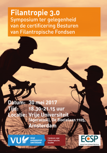 Symposium ter gelegenheid van de certificering leergang Besturen van Filantropische Fondsen 2016